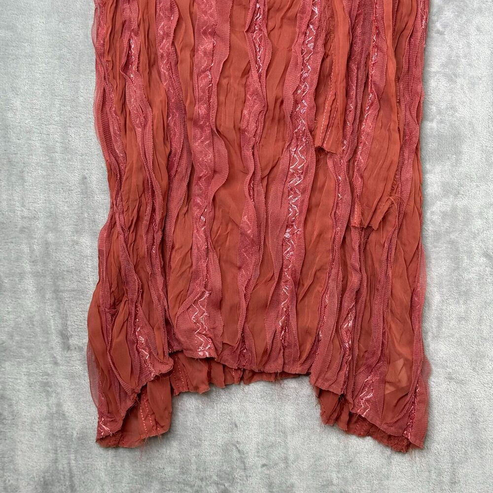 Free People Top Womens Small Dark Pink Tank Semi Sheer Embroidered NEW Fairycore - Picture 5 of 13